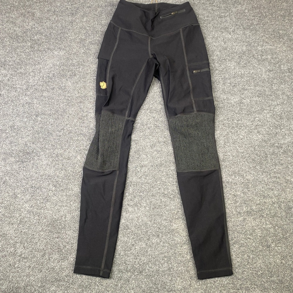 Fjallraven Abisko Trekking Tights W Black Reinforced Hiking Leggings 89586 XS